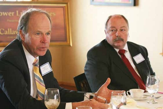 Mayor Bob McDavid and City Manager Bill Watkins offered different prospectives on downtown parking dynamics.