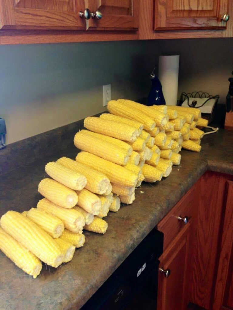 Stacks of Farm Fresh Corn