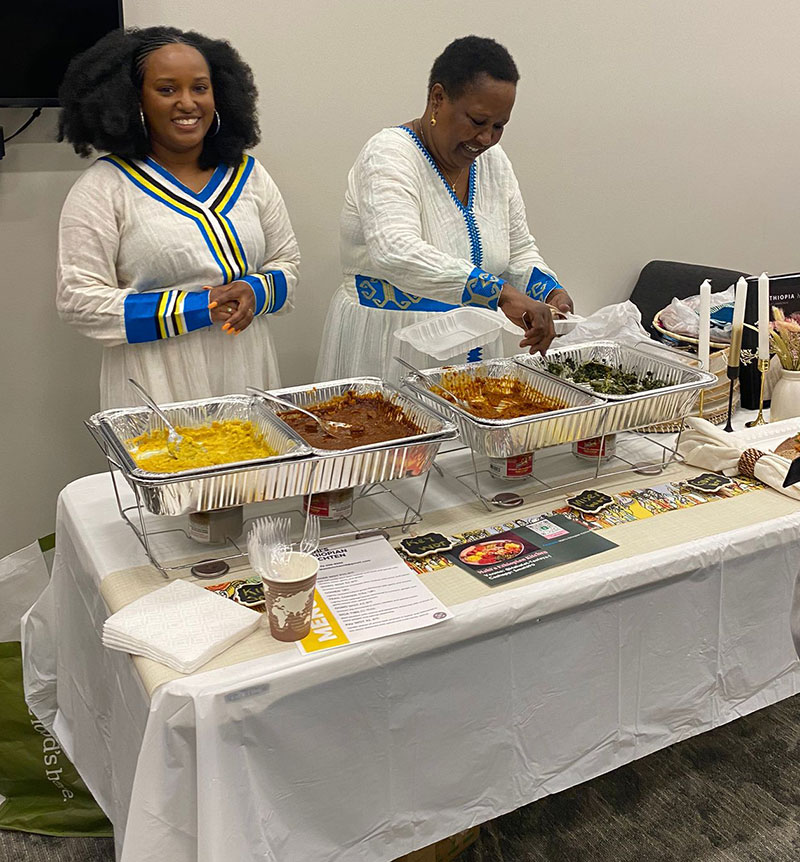 Mahalet Tesfaye, whose Ethiopian kitchen is now part of the Columbia food scene, at a pop up at Christian Fellowship Church.