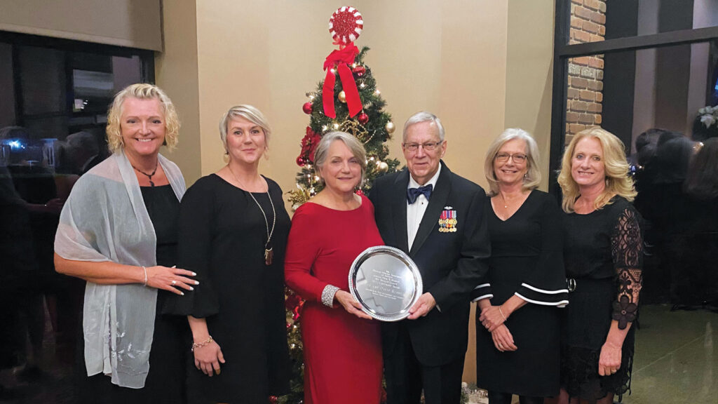 Provost and Vice President for Academic Affairs Dr. Sandra Hamar, Vice President for Enrollment Management and Marketing Dixie Williams, First Lady Lee Terry Russell, President Dr. David Russell, Senior Executive Assistant Mary Brown and Chief Human Resources Officer Patty Fischer.