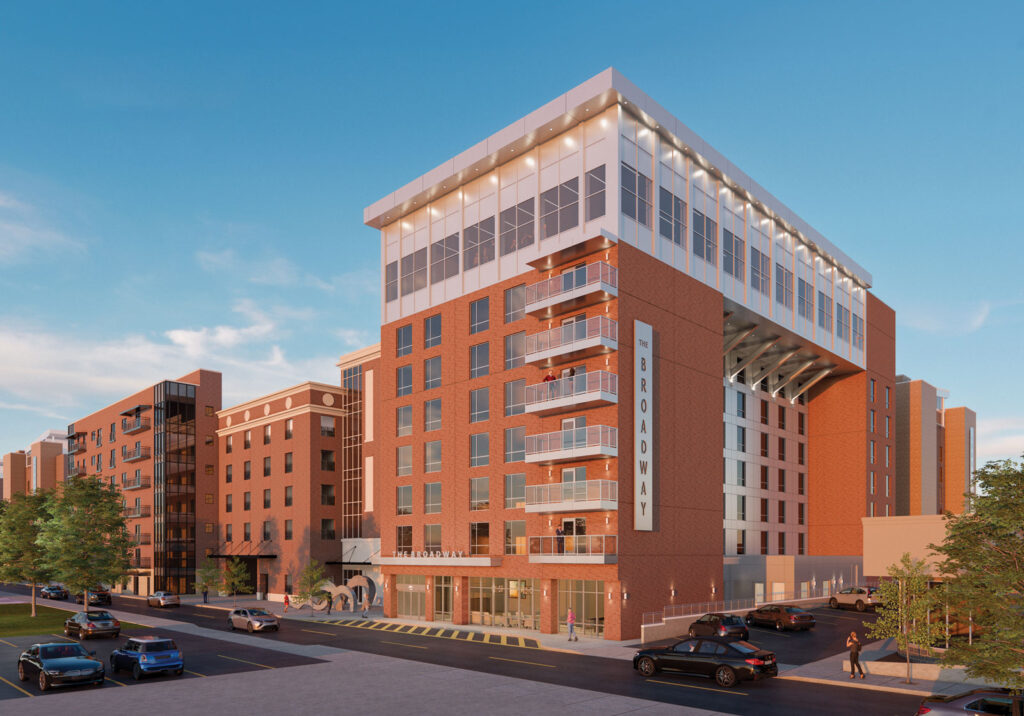 Rendering of The Broadway Walnut Tower Addition 