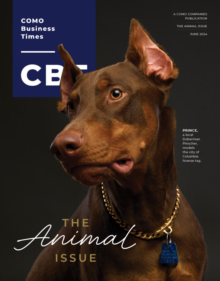 COMO Business Times - The Animal Issue - Cover with Prince the Doberman Pinscher