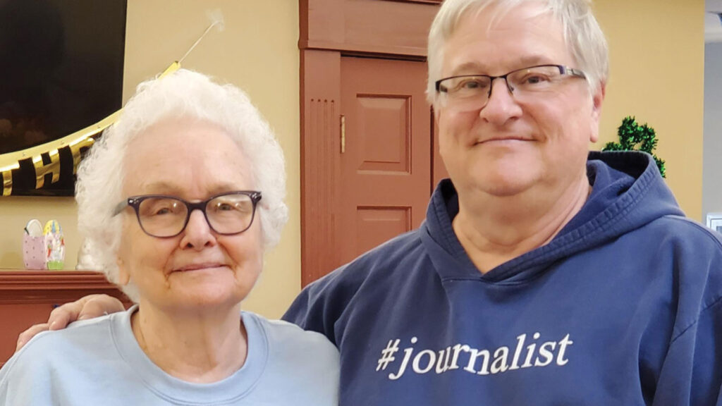 Magazine editor Jodie Jackson Jr and his mom, Ruby Jackson.