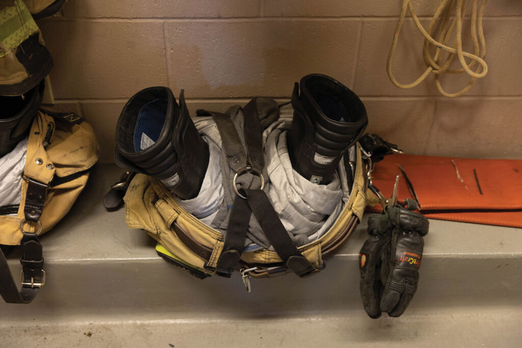 Columbia Fire Department Fire Fighting Gear Prepped