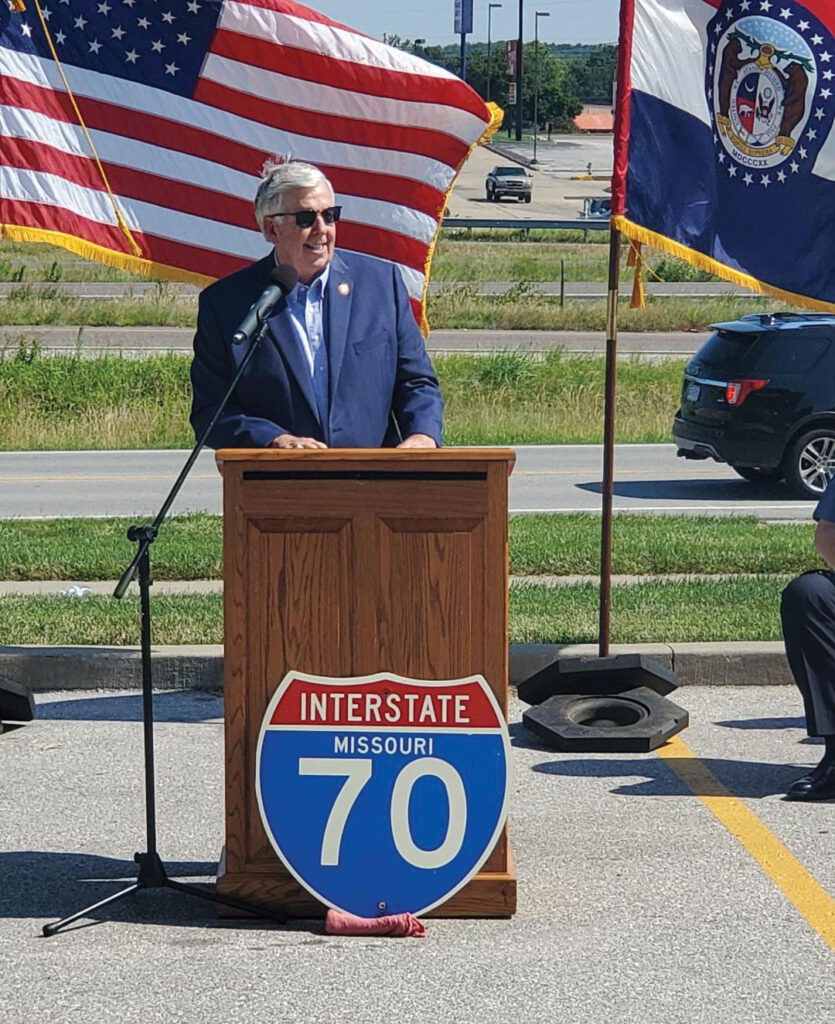 Governor Parson at the I70 Groundbreaking