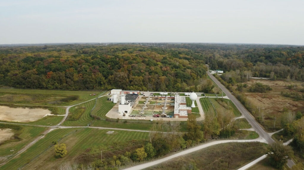 McBaine Water Treatment Plant Extended Drone View
