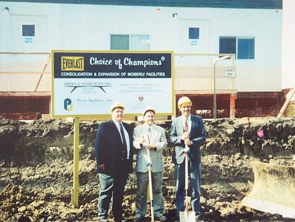 Vintage image of groundbreaking from Prost