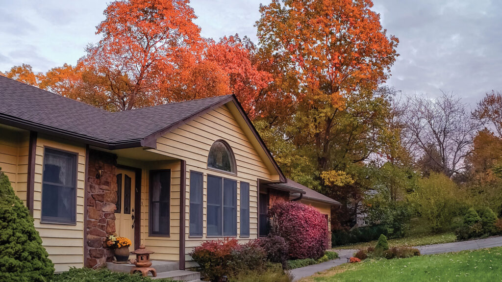 Midwest Home In The Fall