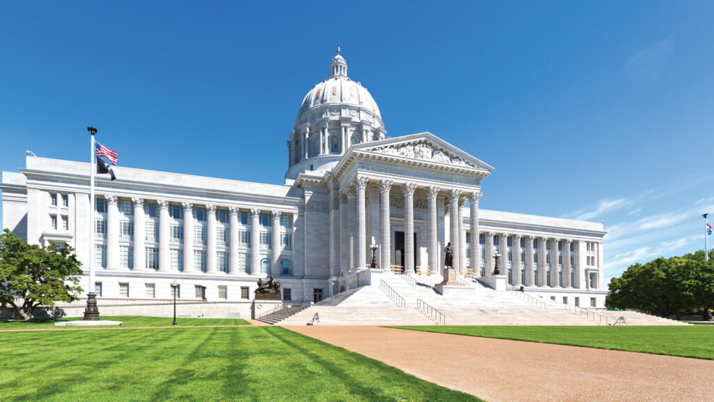 Exterior Shot Of Missouri State Capitol