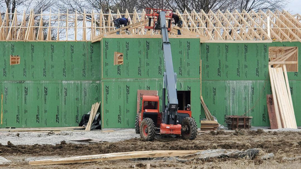 Work is progressing on the Eastwood Apartments, a pair of multi-family buildings going up at 2500 and 2504 E. Business Loop 70.