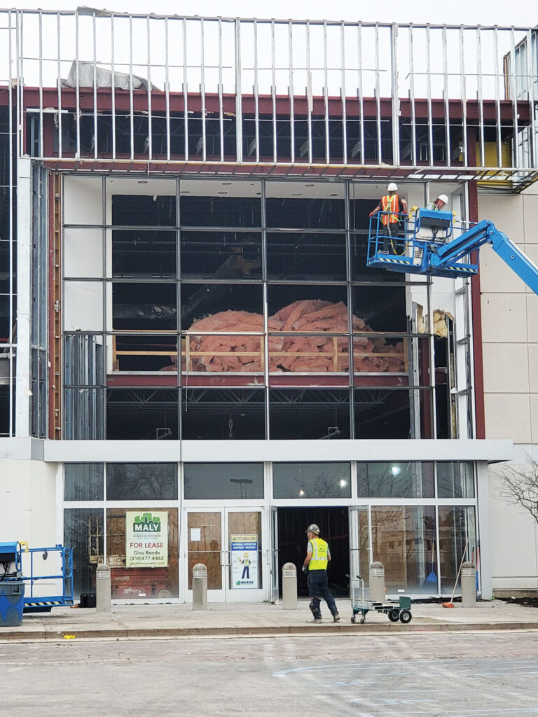 Exterior Building Work On Old Macys Building In Columbia Missouri