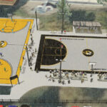 Rendering Of New Basketball Courts At Douglass Park
