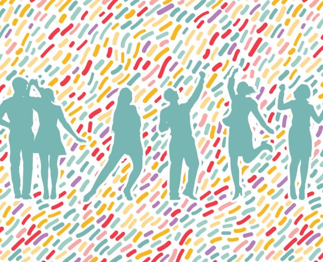 Colorful-background-with-silhouettes-of-people-dancing