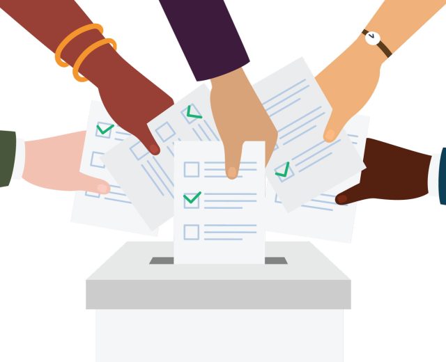 Illustration-of-Hands-puting-ballots-in-a-voting-box