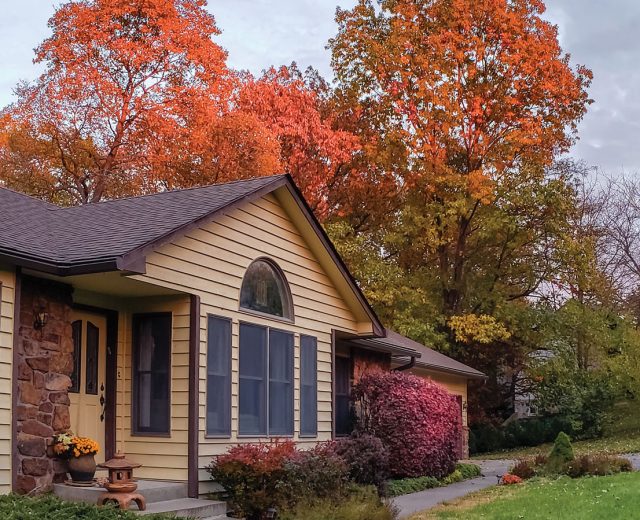 Midwest Home In The Fall