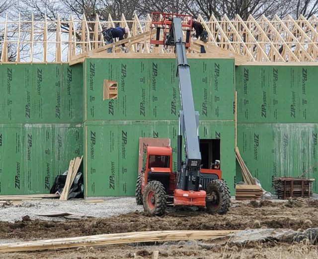 Work is progressing on the Eastwood Apartments, a pair of multi-family buildings going up at 2500 and 2504 E. Business Loop 70.